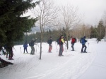 Pár fotek ze Základního kurzu SKIALPINISMU, Těžce na cvičišti - lehce na bojišti! Tentokrát nám Krakonoš přichystal náročné podmínky v podobě změklého a probředlého sněhu a krusty. Hluboce smekám před všemi účastníky a jejich lyžařskými schopno - fotografie 20