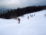 Pár fotek ze Základního kurzu SKIALPINISMU, Těžce na cvičišti - lehce na bojišti! Tentokrát nám Krakonoš přichystal náročné podmínky v podobě změklého a probředlého sněhu a krusty. Hluboce smekám před všemi účastníky a jejich lyžařskými schopno - fotografie 30