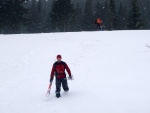 Pár fotek ze Základního kurzu SKIALPINISMU, Těžce na cvičišti - lehce na bojišti! Tentokrát nám Krakonoš přichystal náročné podmínky v podobě změklého a probředlého sněhu a krusty. Hluboce smekám před všemi účastníky a jejich lyžařskými schopno - fotografie 51