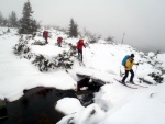 Skialpinistický přechod Krkonoš, Těsně po Novém roce jsme se vydali na přechod Krkonoš z Dolních Míseček až do Janských Lázní. Počasí úkázalo svoji drsnější tvář, přesto v týmu vládla naprostá pohoda. Večer ve finské kádi také neměl - fotografie 14