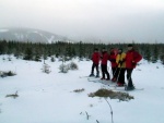 Skialpinistický přechod Krkonoš, Těsně po Novém roce jsme se vydali na přechod Krkonoš z Dolních Míseček až do Janských Lázní. Počasí úkázalo svoji drsnější tvář, přesto v týmu vládla naprostá pohoda. Večer ve finské kádi také neměl - fotografie 55