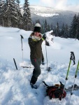 Základní Kurz Skialpinismu 11.-13.1.2013, Parádní sněhová nadílka a taky nádherný počasíčko. Myslím, že si to všichni super užili. Fotky josu jen z mobilu... - fotografie 8