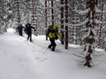 SKIALPINISTICKÝ VÍKEND V KRKONOŠÍCH tentokrát ze ŠPINDLU, Tak to byla opravdová zima! mrtě nového sněhu, vysoká lavinovka 3-4, ale náladička v týmu bezvadná. Využili jsme pohostinnosti Martinovky a dali si KRNAPEM povolené trasy v Údolí Bílého Labe a na Labs - fotografie 26