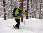 SKIALPINISTICKÝ VÍKEND V KRKONOŠÍCH tentokrát ze ŠPINDLU, Tak to byla opravdová zima! mrtě nového sněhu, vysoká lavinovka 3-4, ale náladička v týmu bezvadná. Využili jsme pohostinnosti Martinovky a dali si KRNAPEM povolené trasy v Údolí Bílého Labe a na Labs - fotografie 34