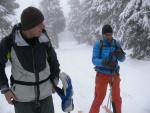 Skialpinistický víkend v Krkonoších Z Janských lázní přes Sněžku do Janských Lázní, Napadl sníh a tak jsme vyrazili do bílé stopy. Parádní víkend, sjela se báječná parta tak jen té mlhy mohlo být trochu méně Krakonoši :-) - fotografie 6